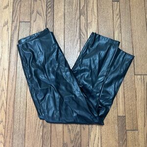 Old Navy Black Faux Leather Skinny Pants